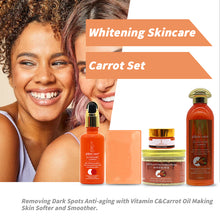 Load image into Gallery viewer, Carrot Whitening Skincare Set with Vitamin C Carrot Oil Removes Dark Spots Natural Skin Anti-Aging Makes Skin Softer and Smooth
