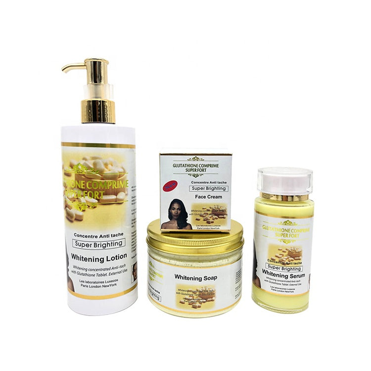 4 Pieces of Natural Skin Whitening and Moisturizing Women's Cosmetic Skin Care Set  Lotion&serum&soap&face Cream