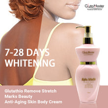 Indlæs billede til gallerivisning Gluta Master Arbutin Body Lotion, skin whitening brightening anti-aging treatment for whiter, softer and smoother skin
