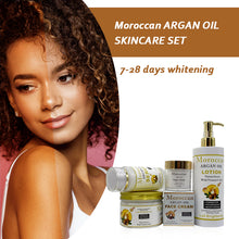 Charger l&#39;image dans la galerie, Argan Oil Dark Skin Care Set with Vitamin C&amp;E Removes All Hyperpigmentation Blemishes Whitening Anti-Aging Women&#39;s Skin Care
