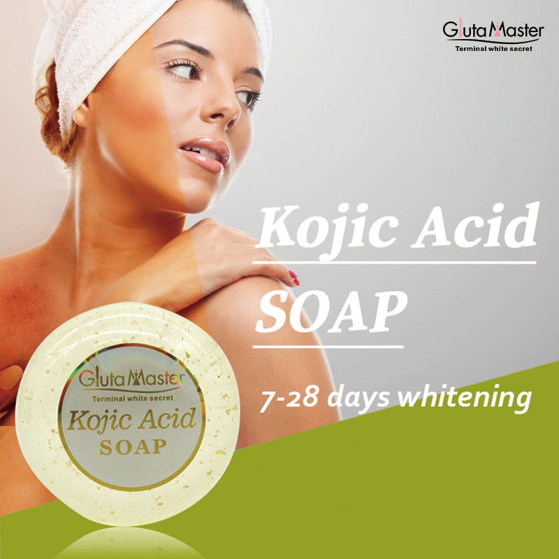Gluta Master Kojic Acid Whitening Soap Anti-Dark Spot Anti-Aging Cleansing Facial Exfoliator Face Wash Soap
