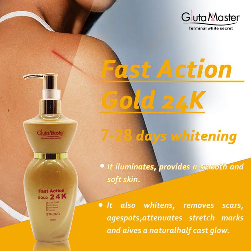 Gluta Master Extra 24k Gold Super Eclaircissant Whitening Concentrated Glutathione Deep Hydrating Anti-Aging Body Lotion
