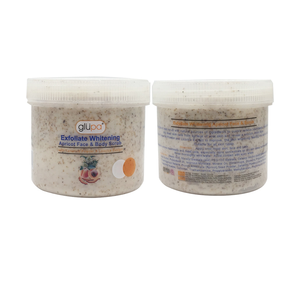 Exfoliate Whitening Apricot Face & Body Scrub with Tamarind Powder and Licorice Extract Remove Blackheads and Dead Cells