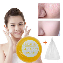 Lataa kuva Galleria-katseluun, Gluta Master Terminal White Secret Skin Whitening Facial or Bath Shower Beauty Soap Best for Glowing Skin 24K Gold Soap
