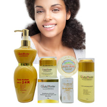 Charger l&#39;image dans la galerie, Gluta Master 24Gold K Kojic Acid Fast Whitening Action Remove Dark Spots &amp; Treatment Acne with Glutathione Diamant Skincare Set
