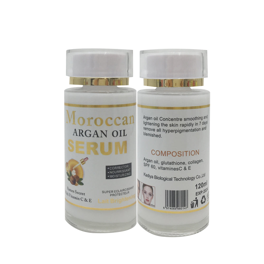 Moroccan Argan Oil Serum Lait Brightening Body Serum Concentre Smoothing Lightening Skin Remove Hyperpigmentation and Blemishes