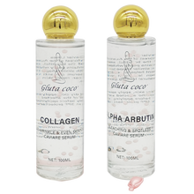 Charger l&#39;image dans la galerie, Hot Selling Gluta Coco Six Serum Anti-Aging Whitening Vitamin C Serum for Face Collagen Peptide Kojic Acid Serum 24K Gold 100ML
