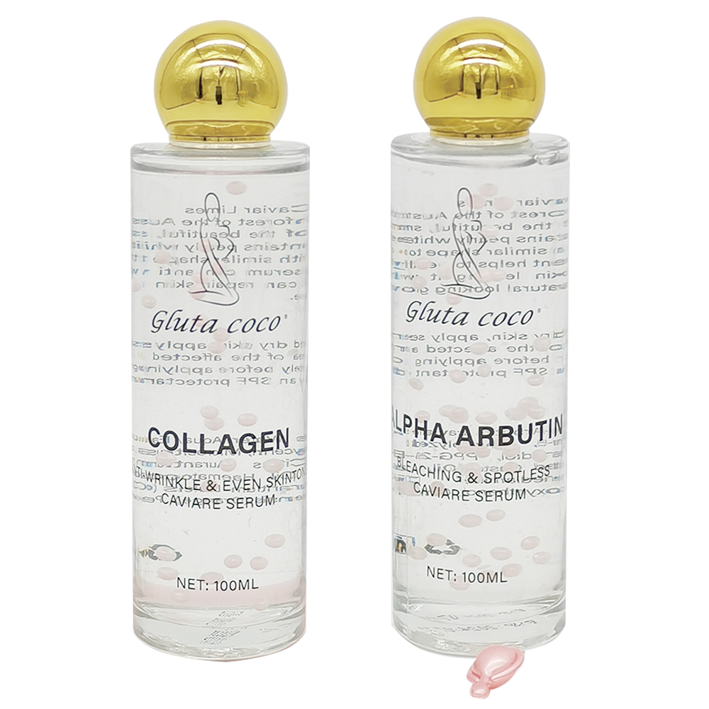 Hot Selling Gluta Coco Six Serum Anti-Aging Whitening Vitamin C Serum for Face Collagen Peptide Kojic Acid Serum 24K Gold 100ML
