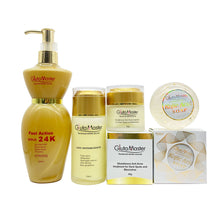 Lataa kuva Galleria-katseluun, Gluta Master 24Gold K Kojic Acid Fast Whitening Action Remove Dark Spots &amp; Treatment Acne with Glutathione Diamant Skincare Set
