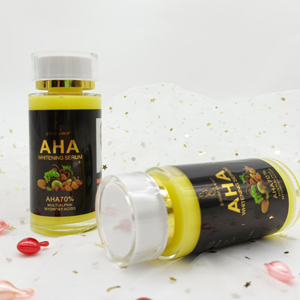 AHA 70% Exfoliating and Dead Skin Helping To Brighten Making The Skin Smooth and Soft Whitening Serum with Vitamin and Arbutin
