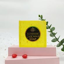 Indlæs billede til gallerivisning The Best Selling Whitening  and Moisturrizing Skin Care GLuta 24K Gold Soap Product WIth Collagen and GLuta  for Black Skin
