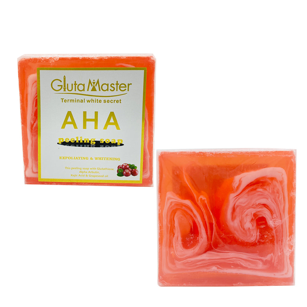 Gluta Master Terminal White Secret  Arbutin Peeling Soap Exfoliating Whitening  with Glutathion Kojic Acid & Grapeseed Oil