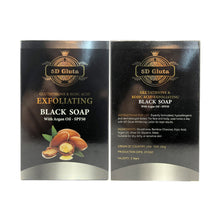 Lade das Bild in den Galerie-Viewer, 5D Gluta Exfoliating Black Soap with Glutathion Kojic Acid Argan Oil  Restore Blemish Prone Skin Treat Acne Reduce Fine Lines
