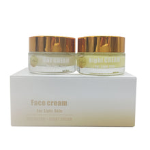 Load image into Gallery viewer, Skin Lightening Bleaching Face Cream 2 IN 1 Day &amp; Night 25g+25g Cream for Dark Spot Removal with Moisturizing and Whitening
