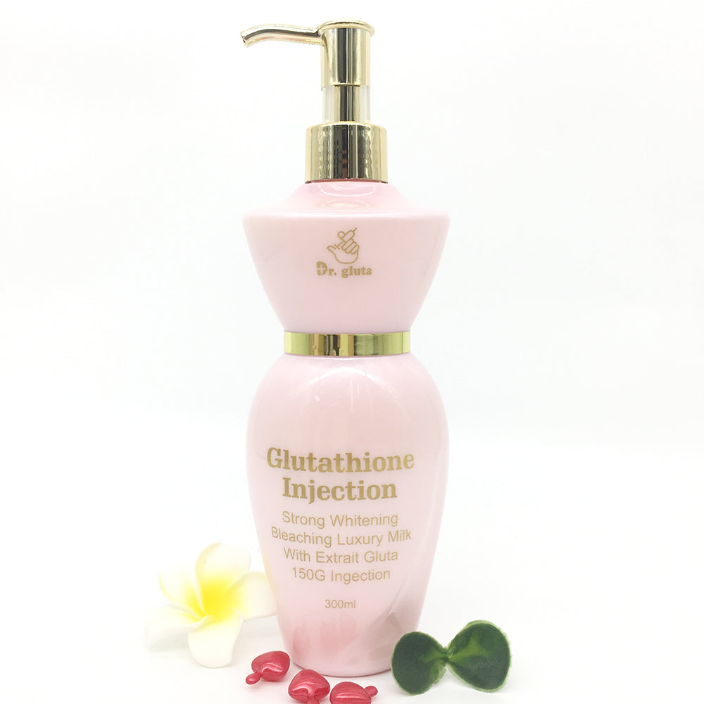 Glutathione Injection Strong Whitening Bleaching Luxury Milk with Extrait Gluta 150G Injection Body Lotion 300ML