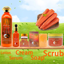 Carica l&#39;immagine nel visualizzatore di Gallery, Gluta Co Carrot Glutathio+ Exfoliating Whitening Body Scrub Whiten Skin Soft Smooth Make Skin Glow Naturally 300g
