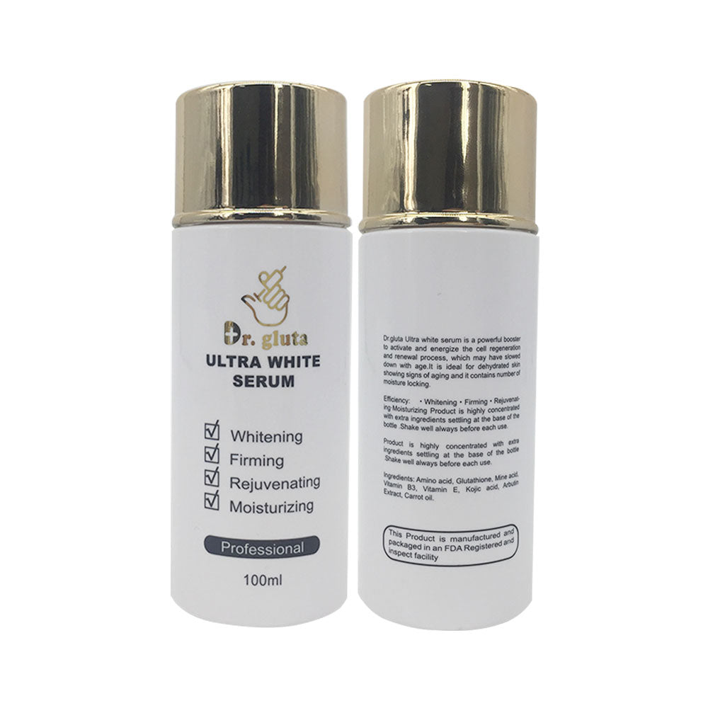 Dr. Gluta Ultra White Serum with Glutathione Vitamin C for Whitening Firming Rejuvenating Moisturizing Anti-aging Black Skin