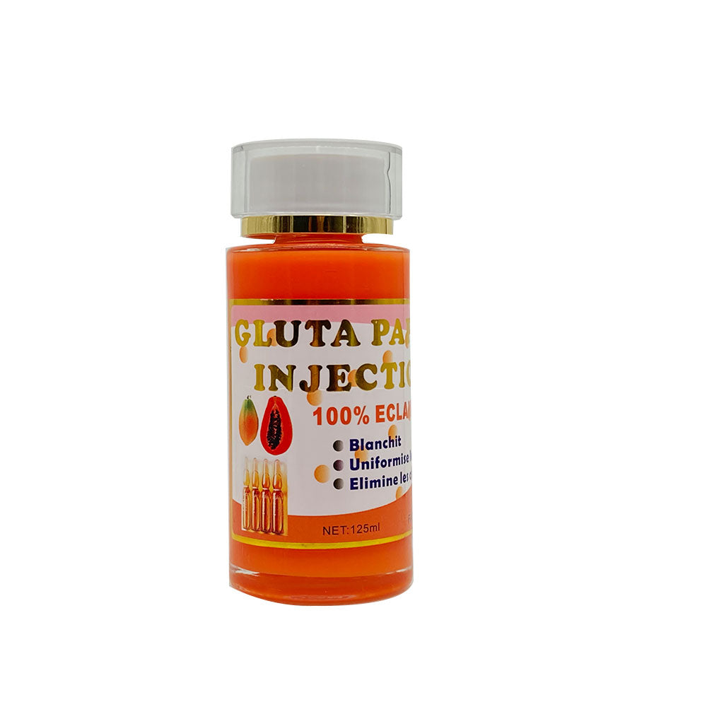 Gluta Papaya Injection Strong Whitening Serum 100% Eclaircissant with Vitamin C and E Formula 120ml