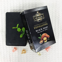 Lade das Bild in den Galerie-Viewer, 5D Gluta Exfoliating Black Soap with Glutathion Kojic Acid Argan Oil  Restore Blemish Prone Skin Treat Acne Reduce Fine Lines
