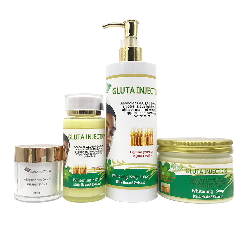 Gluta Injection Natural Herbal Whitening Serum Set Glutathione Skin Whitening 4 PCS Skincare Body Diamond Sets Gluta Booster