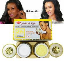 Lade das Bild in den Galerie-Viewer, 24K Gold Gluta &amp; Kojic Whitening Face Cream Remove Melanin Pimple Anti-Aging Antioxidants 25g+25g
