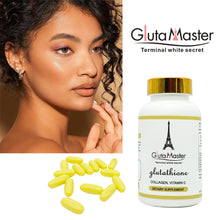 Lade das Bild in den Galerie-Viewer, Gluta Master Tablet with Vitamin C &amp; Collagen for Promote Healthy Skin Anti-aging with Glutathion 350mg 60 Pcs Capsules
