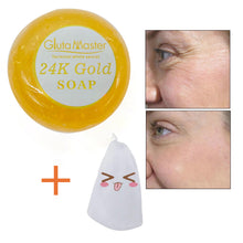 Carica l&#39;immagine nel visualizzatore di Gallery, Gluta Master Terminal White Secret Skin Whitening Facial or Bath Shower Beauty Soap Best for Glowing Skin 24K Gold Soap
