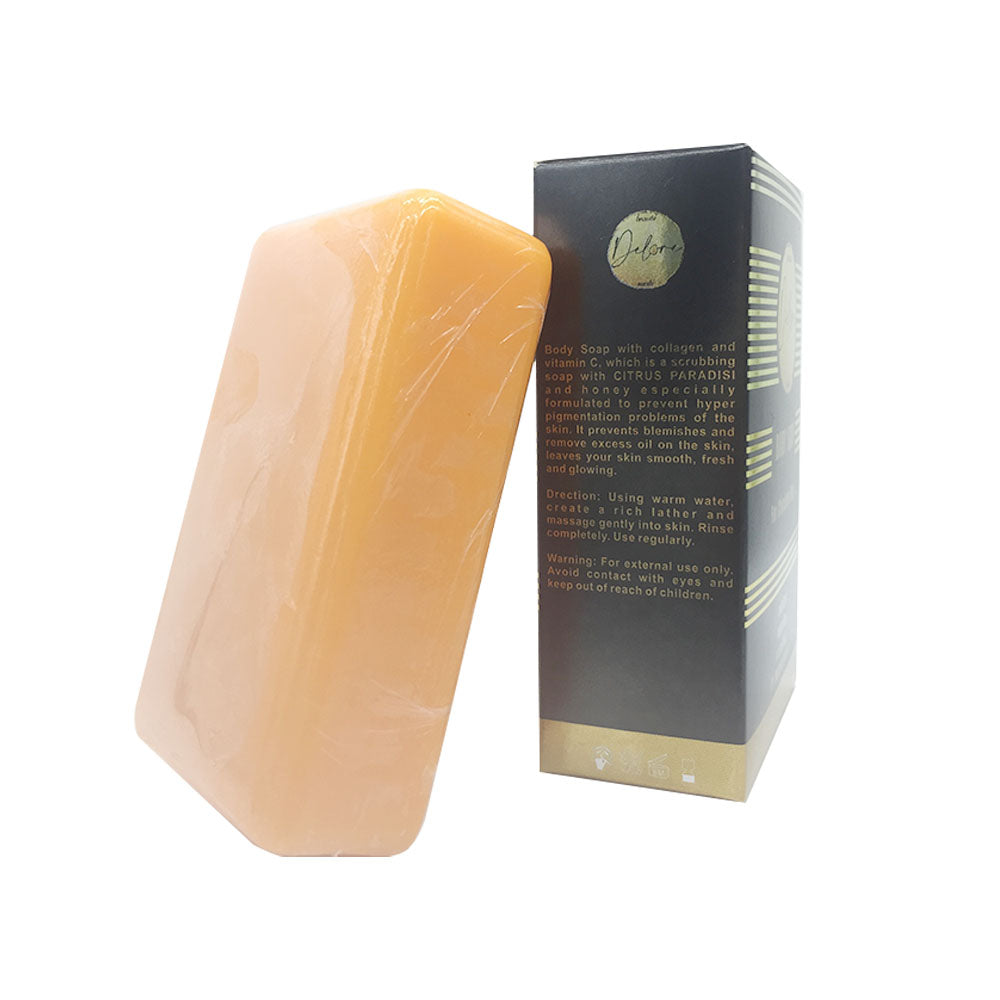 Vitamin C and Collagen Soap Face & Body Wash Natural Brightening Skin Cleanser Dark Spot Removal